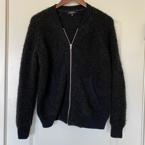 Babaton Italian Alpaca Boucle Bomber, Size Small - Picture 4 of 6